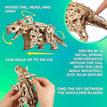 Amazon.com: UGEARS Wooden 3D Puzzles for Adults - Triceratops Amazon.com: UGEARS Wooden 3D Puzzles for Adults - Triceratops